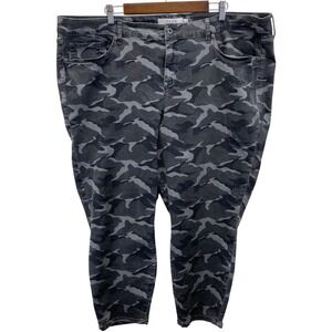 Torrid Camouflage Pants Women Size 26 Gray Black Skinny Stretch Jeans Pants